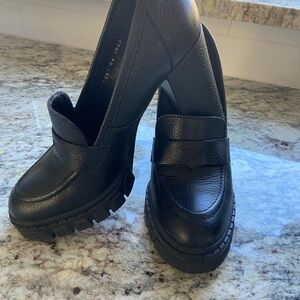 beautiful shoes with a trapper sole made of natural leather